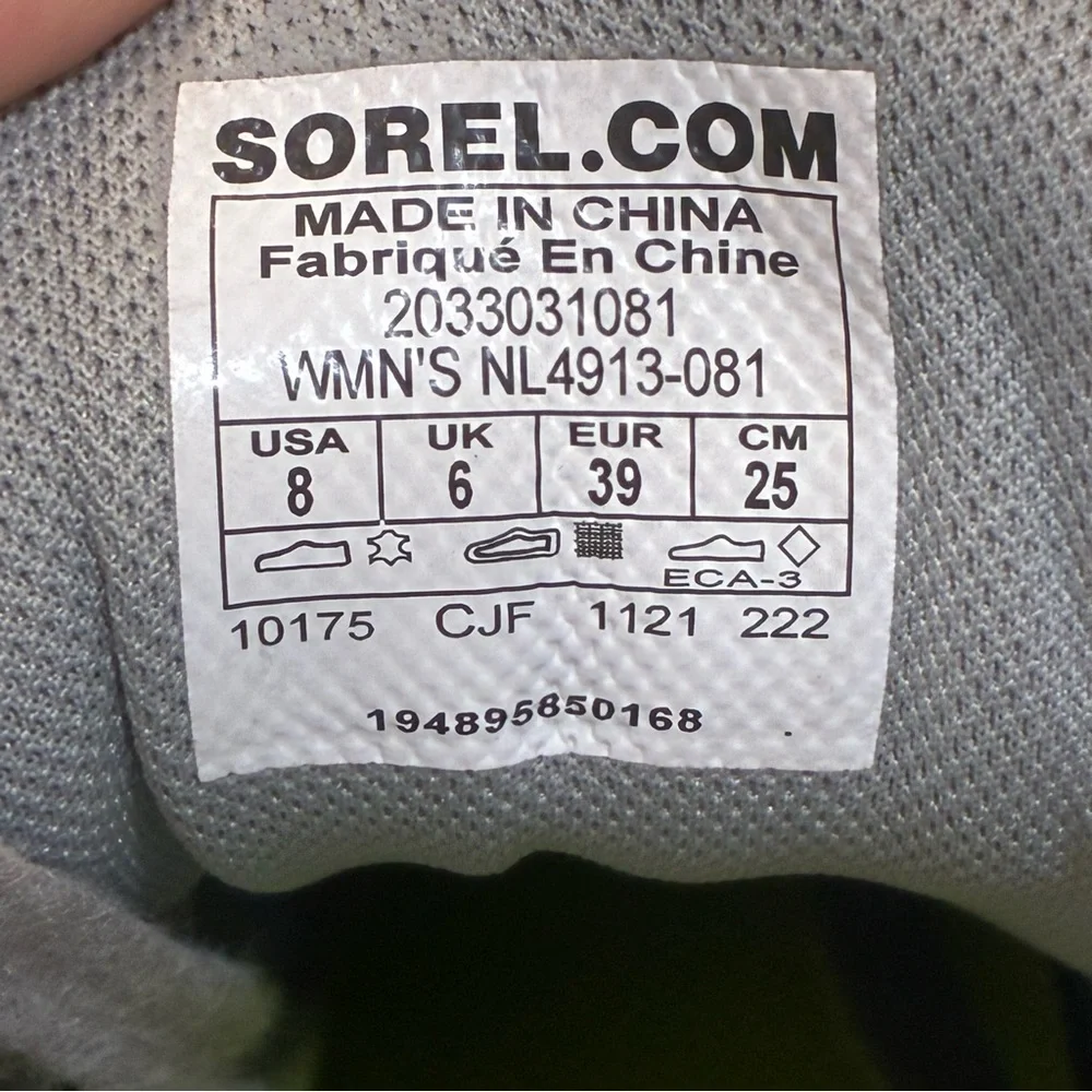 SOREL Out 'N About Wedge Booties Dove Quarry Grey Suede Waterproof Women's 8 - Picture 10 of 10